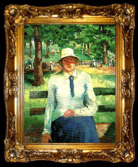 framed  Kazimir Malevich unemployed girl, ta009-2